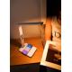 LED bordlampe m. trådløs opladning dæmpbar QI og USB KINGFISHER LED/8,5W/230V hvid