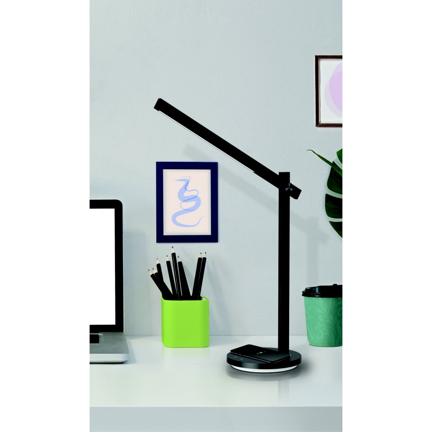 LED bordlampe m. trådløs opladning dæmpbar QI BEAM LED/18W/230V 2800K/4000K/5000K