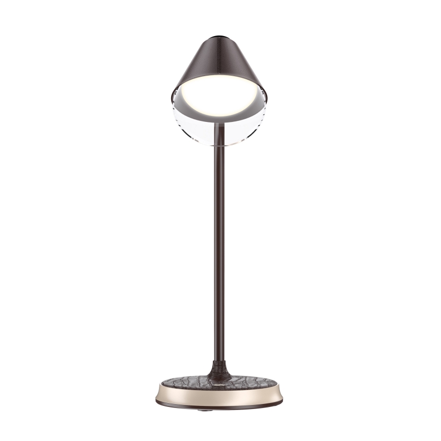 LED bordlampe m. trådløs opladning dæmpbar FINCH LED/9W/12/230V brun/guldfarvet