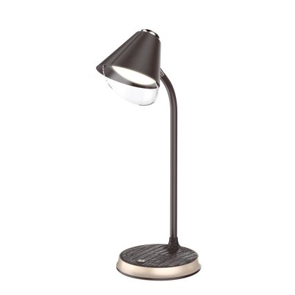 LED bordlampe m. trådløs opladning dæmpbar FINCH LED/9W/12/230V brun/guldfarvet