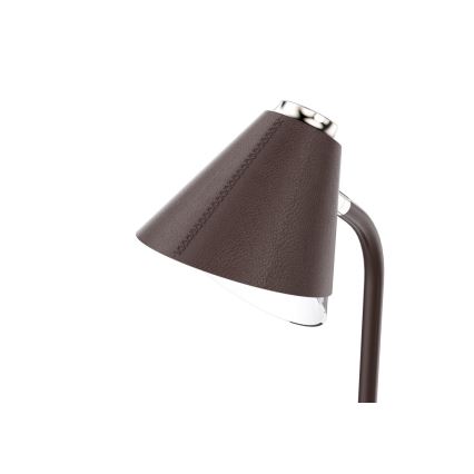 LED Dæmpbar bordlampe med trådløs opladning FINCH LED/9W/12/230V brun/guld