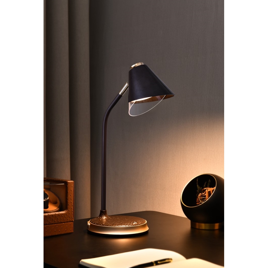 LED bordlampe m. trådløs opladning dæmpbar FINCH LED/9W/12/230V grå/skinnende krom