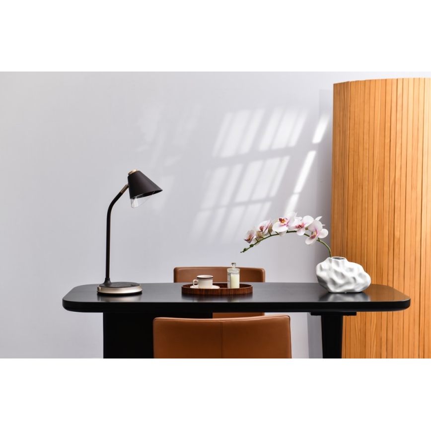 LED bordlampe m. trådløs opladning dæmpbar FINCH LED/9W/12/230V grå/skinnende krom