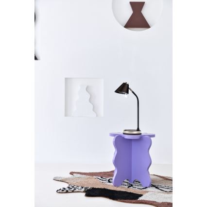 LED bordlampe m. trådløs opladning dæmpbar FINCH LED/9W/12/230V grå/skinnende krom