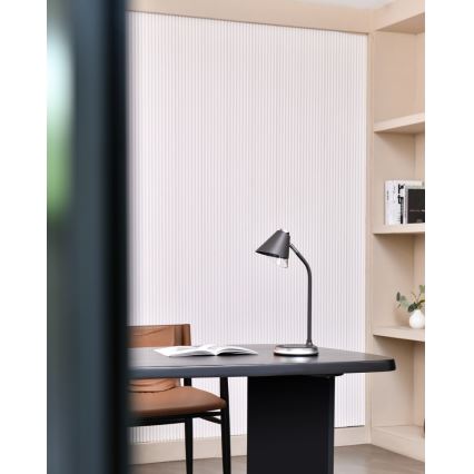 LED bordlampe m. trådløs opladning dæmpbar FINCH LED/9W/12/230V grå/skinnende krom