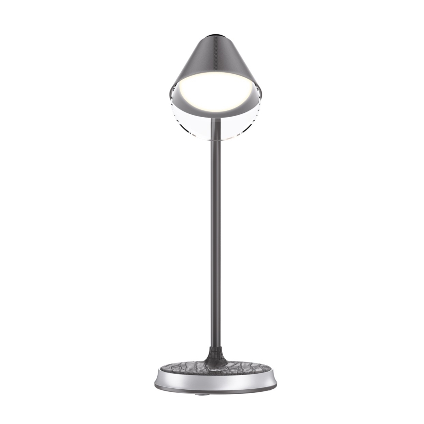 LED bordlampe m. trådløs opladning dæmpbar FINCH LED/9W/12/230V grå/skinnende krom