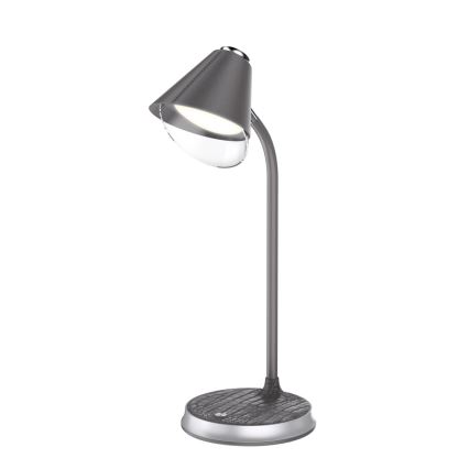 LED bordlampe m. trådløs opladning dæmpbar FINCH LED/9W/12/230V grå/krom