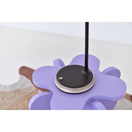 LED Dæmpbar bordlampe med trådløs opladning FINCH LED/9W/12/230V grå/skinnende krom