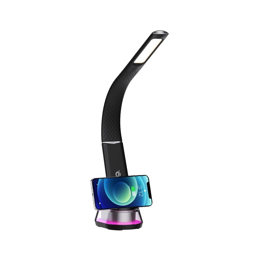 Immax 08973L - LED bordlampe m. RGB-farver dæmpbar CORELLA LED/7W/12/230V sort