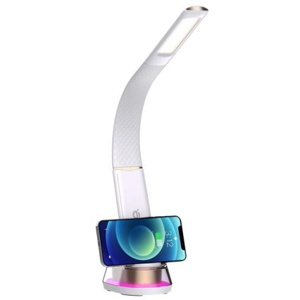 LED RGB Dæmpbar bordlampe med trådløs opladning CORELLA LED/7W/12/230V hvid