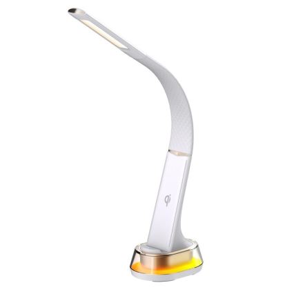 LED RGB Bordlampe m. trådløs opladning dæmpbar CORELLA LED/7W/12/230V hvid