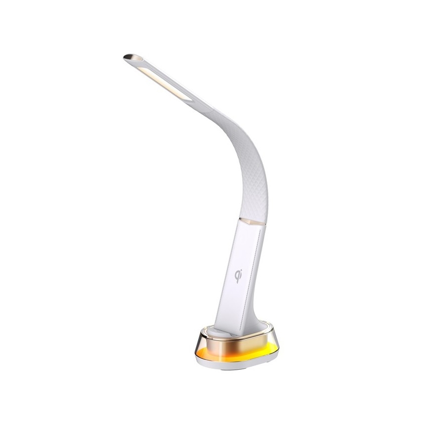 LED RGB Bordlampe m. trådløs opladning dæmpbar CORELLA LED/7W/12/230V hvid