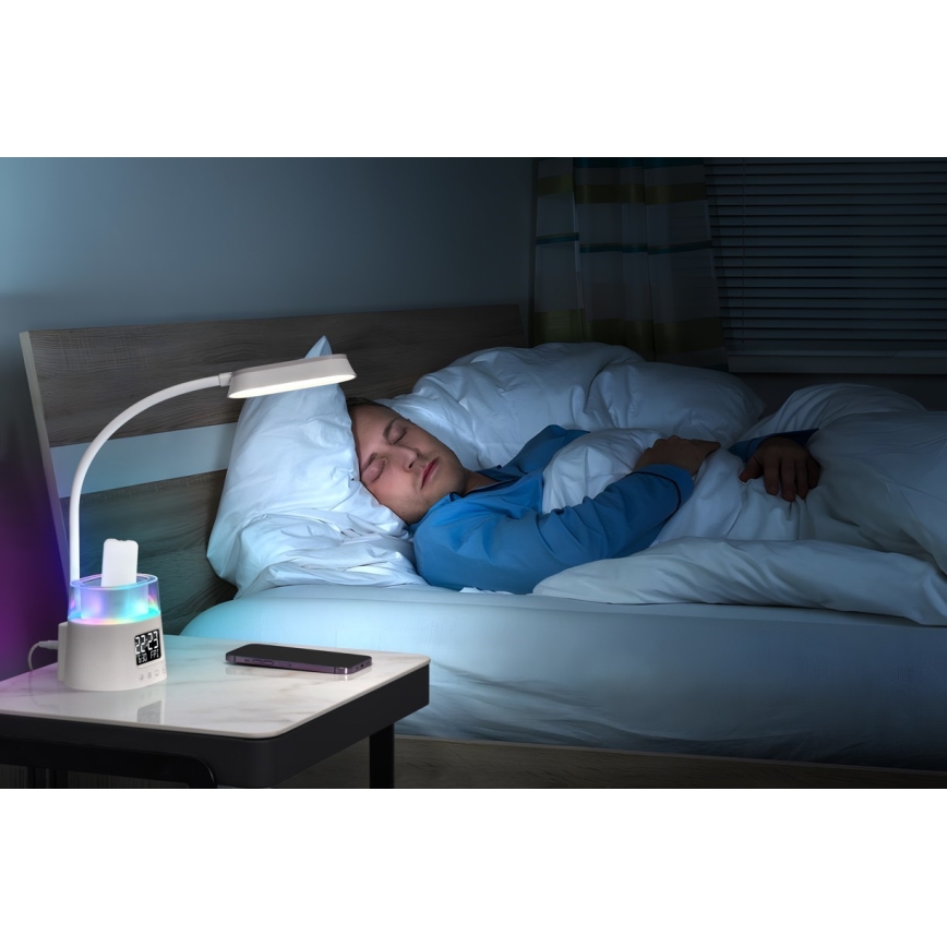 LED bordlampe med RGBW-farver og blyantsholder dæmpbar FALCON LED/10W/5V