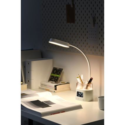 LED bordlampe med RGBW-farver og blyantsholder dæmpbar FALCON LED/10W/5V