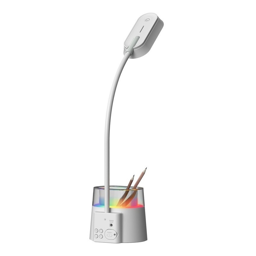 LED bordlampe med RGBW-farver og blyantsholder dæmpbar FALCON LED/10W/5V