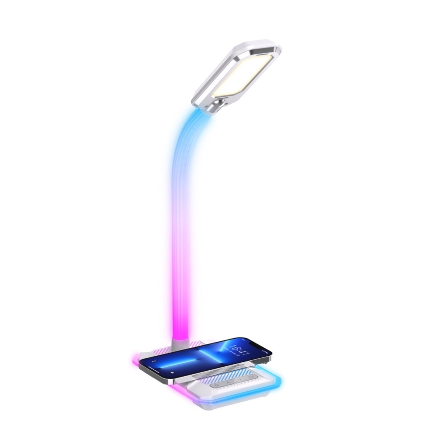 LED RGBW Bordlampe dæmpbar med Qi opladning 30W/230V 3000K/4000K/5000K hvid