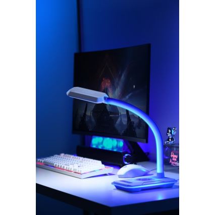 LED RGBW Bordlampe dæmpbar med Qi opladning 30W/230V 3000K/4000K/5000K sort