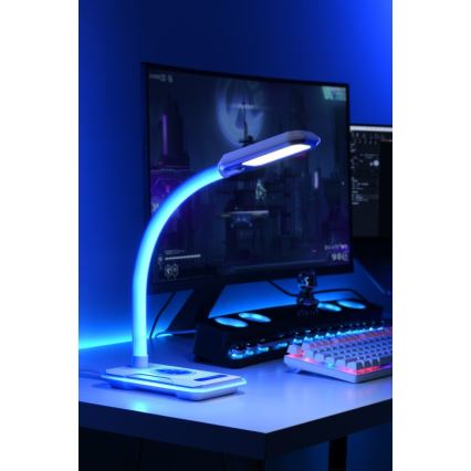 LED RGBW Bordlampe dæmpbar med Qi opladning 30W/230V 3000K/4000K/5000K sort