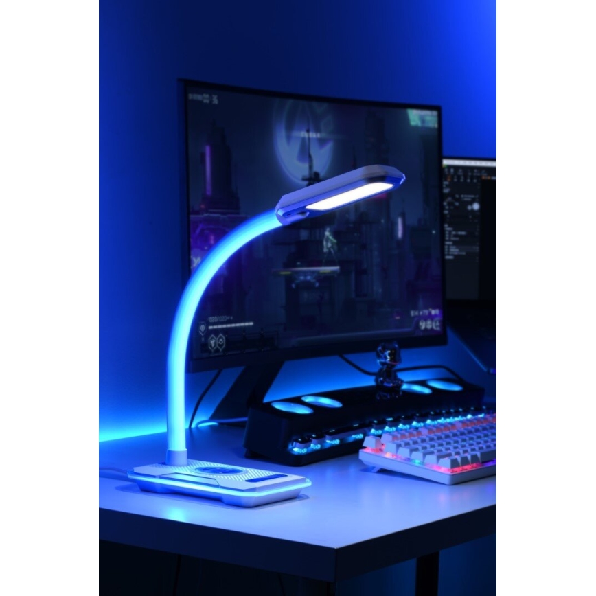LED RGBW Bordlampe dæmpbar med Qi opladning 30W/230V 3000K/4000K/5000K sort