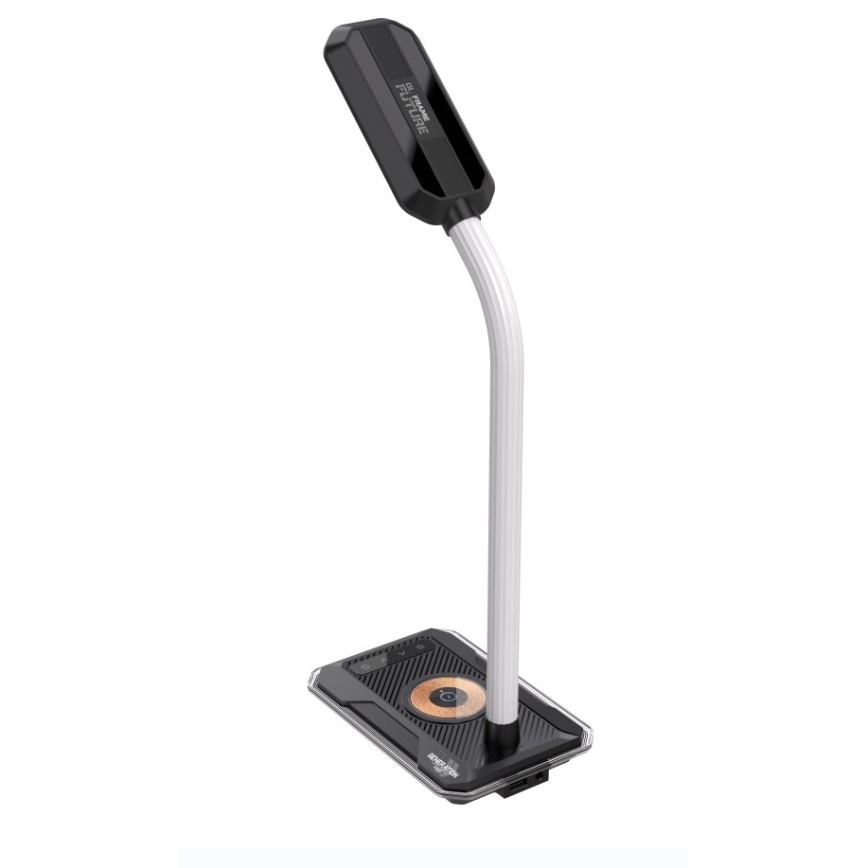 LED RGBW Bordlampe dæmpbar med Qi opladning 30W/230V 3000K/4000K/5000K sort