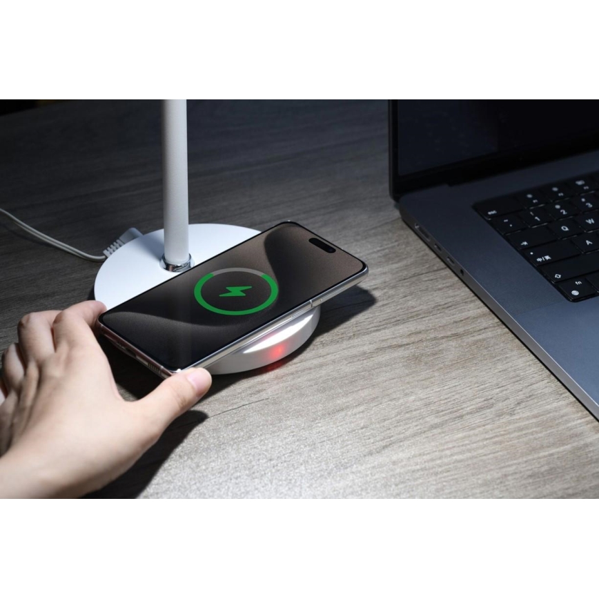 LED bordlampe dæmpbar med trådløs Qi opladning TIT LED/12W/230V hvid