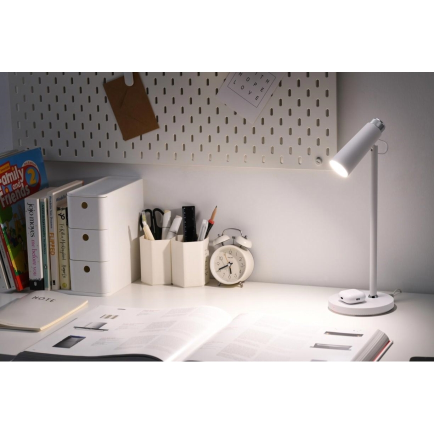 LED bordlampe dæmpbar med trådløs Qi opladning TIT LED/12W/230V hvid