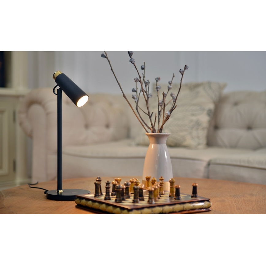 LED bordlampe dæmpbar med trådløs Qi opladning TIT LED/12W/230V sort