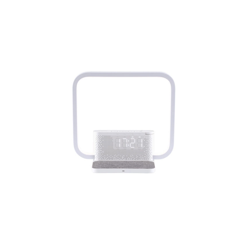 LED bordlampe dæmpbar med vækkeur og Qi opladning LED/18W/230V hvid