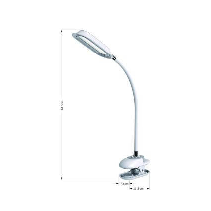 LED+CCT Dæmpbar bordlampe med klemme CLIP LED/7,5W/230V 3000/4200/5000K hvid