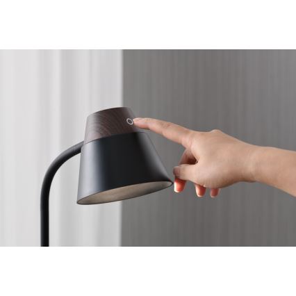 LED+CCT Dæmpbar bordlampe med trådløs Qi-opladning IDEAL LED/8W/230V 2700/4000/5000K brun