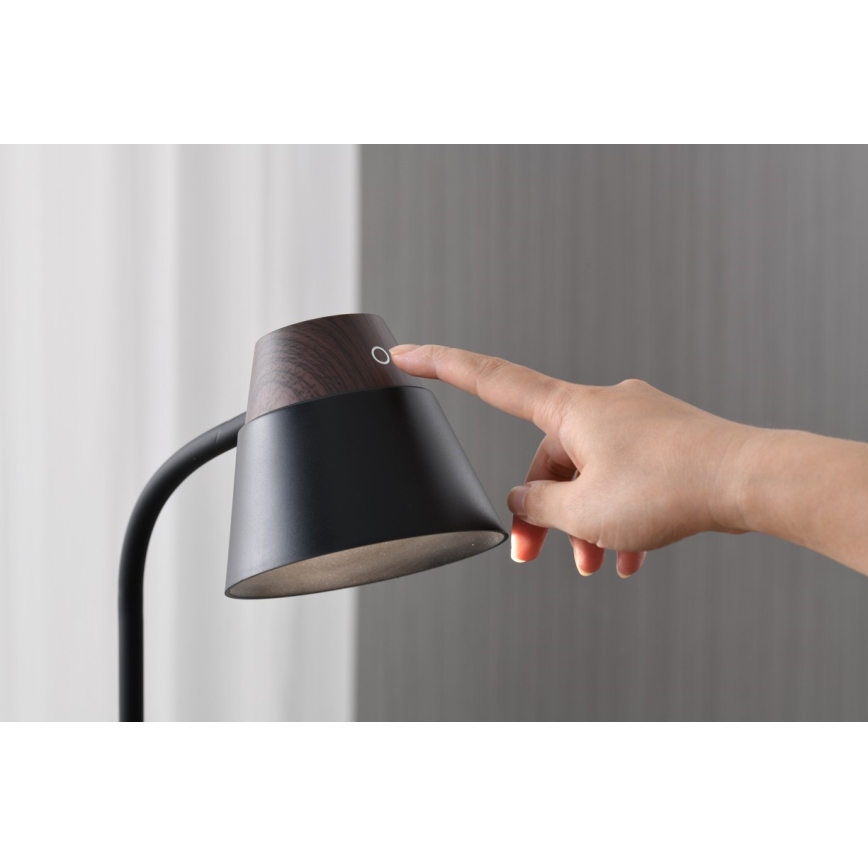LED+CCT Dæmpbar bordlampe med trådløs Qi-opladning IDEAL LED/8W/230V 2700/4000/5000K brun