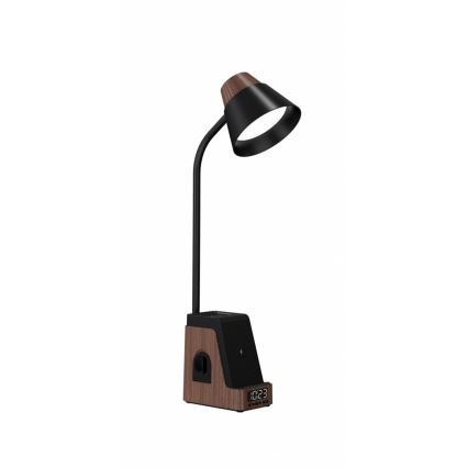 LED+CCT Dæmpbar bordlampe med trådløs Qi-opladning IDEAL LED/8W/230V 2700/4000/5000K brun