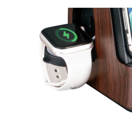 LED+CCT Dæmpbar bordlampe med trådløs Qi-opladning IDEAL LED/8W/230V 2700/4000/5000K brun