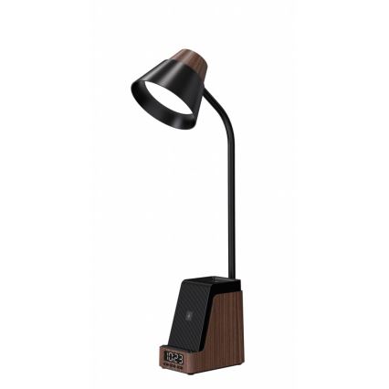 LED+CCT Dæmpbar bordlampe med trådløs Qi-opladning IDEAL LED/8W/230V 2700/4000/5000K brun