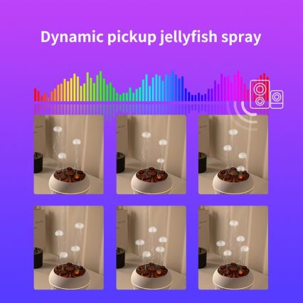 Immax 09104L - Aromadiffuser og luftfugter JELLYFISH LED/11W/5V