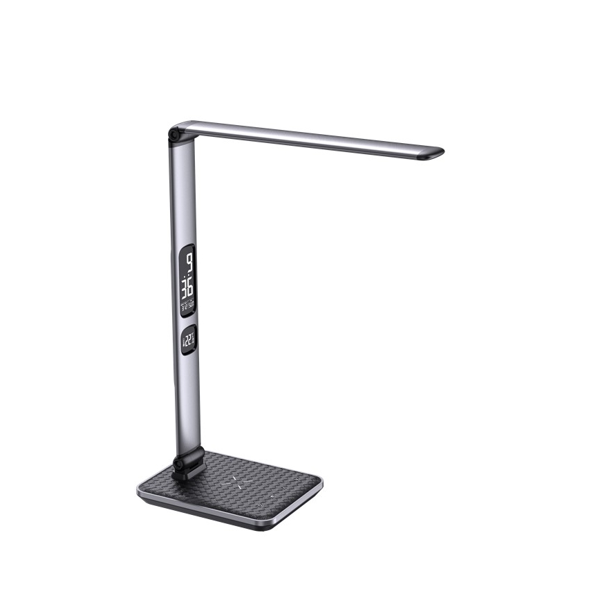 LED dæmpbar bordlampe LED/8,5W/230V med trådløs opladning sølv