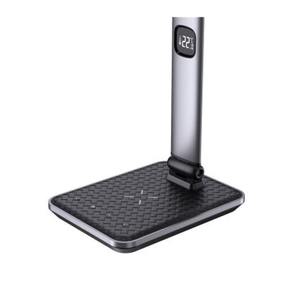 LED dæmpbar bordlampe LED/8,5W/230V med trådløs opladning sølv