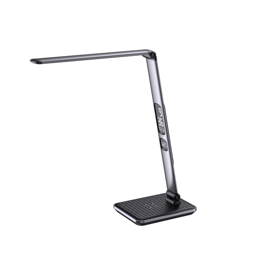 LED dæmpbar bordlampe LED/8,5W/230V med trådløs opladning sølv
