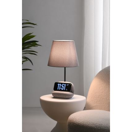 LED-dæmpbar bordlampe med trådløs Qi-opladning SOFA LED/6W/230V grå