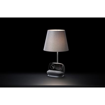 LED-dæmpbar bordlampe med trådløs Qi-opladning SOFA LED/6W/230V grå
