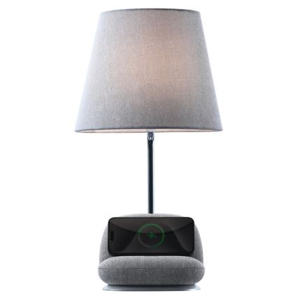 LED-dæmpbar bordlampe med trådløs Qi-opladning SOFA LED/6W/230V grå