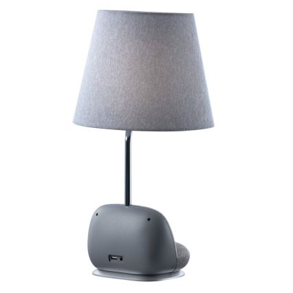 LED-dæmpbar bordlampe med trådløs Qi-opladning SOFA LED/6W/230V grå