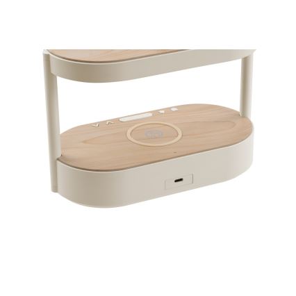 LED dæmpbar bordlampe med vækkeur og opladningsfunktion TRIPLE DOCK LED/1,5W/5V