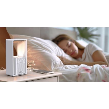 LED bordlampe med vækkeur og opladning CALM LED/3,5W/5V