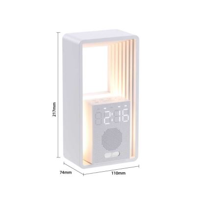 LED bordlampe med vækkeur og opladning CALM LED/3,5W/5V