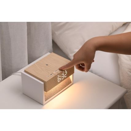 LED-bordlampe med vækkeur og opladning CALM LED/1,2W/5V