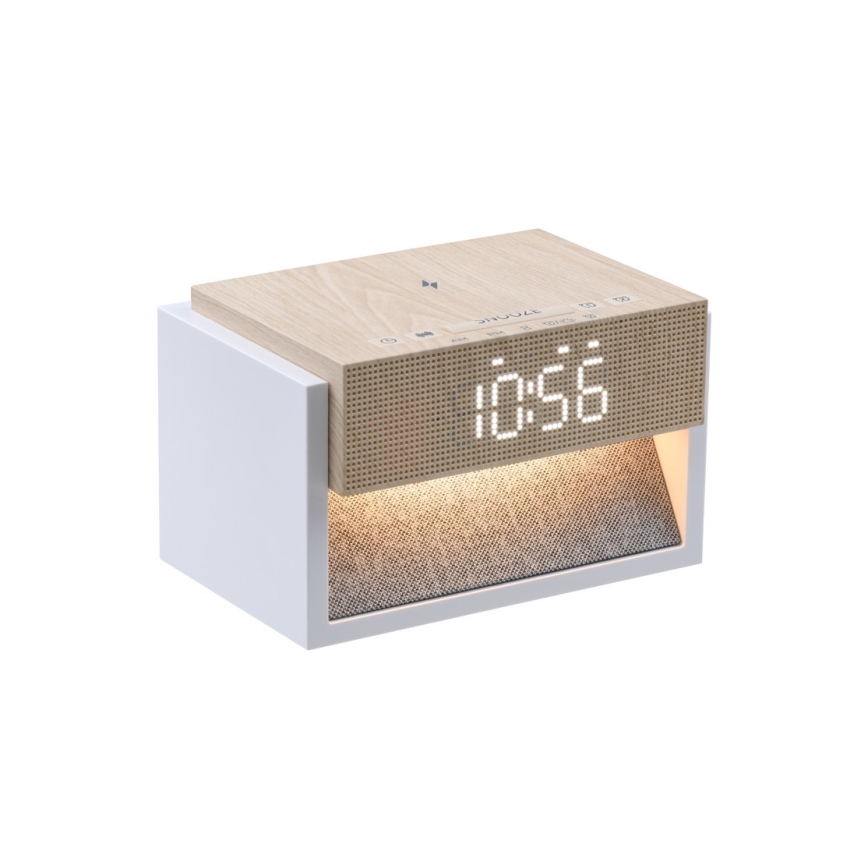 LED-bordlampe med vækkeur og opladning CALM LED/1,2W/5V