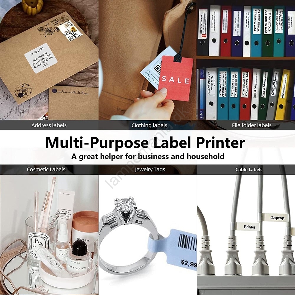 Immax DTS05 - Digital labelprinter USB-C + 3x selvklæbende labels ...