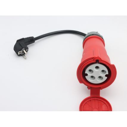 Immax - Bærbar ladestation til elbiler, AC Type 2-stik, 16A/380V, 11 kW + 230V-stik, 5 m, Wi-Fi Tuya