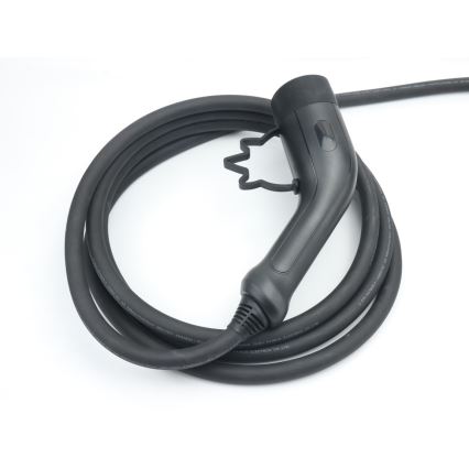 Immax - Bærbar ladestation til elbiler, AC Type 2-stik, 16A/380V, 11 kW + 230V-stik, 5 m, Wi-Fi Tuya